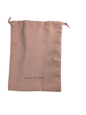 Stuart Weitzman Dust Bag in Blush Drawstring Logo Dusty Pink